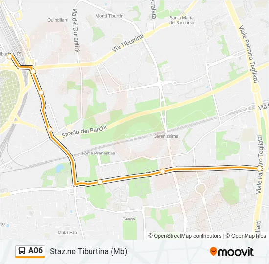 A06 Bus Line Map