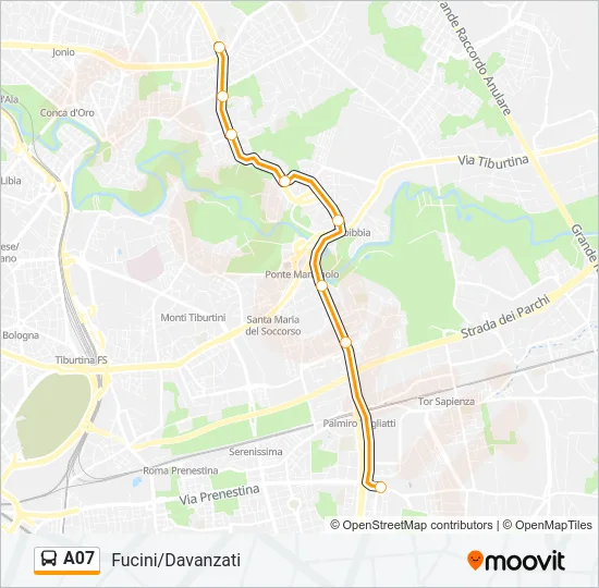 A07 Bus Line Map