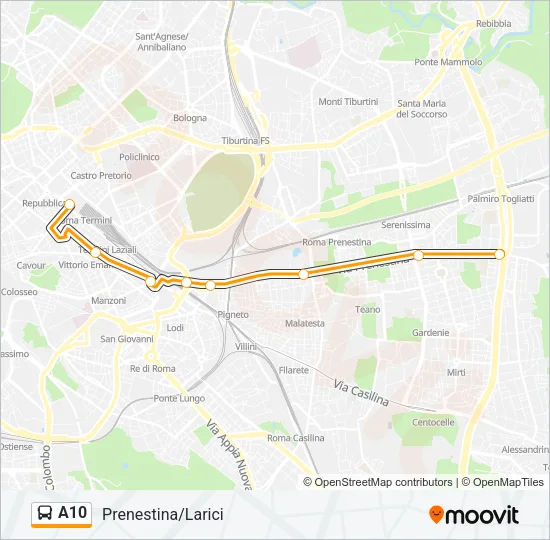 A10 Bus Line Map