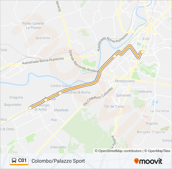 C01 bus Line Map