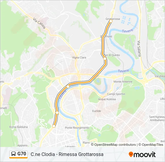 G70 Bus Line Map
