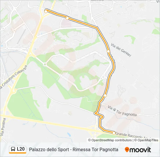 L20 Bus Line Map