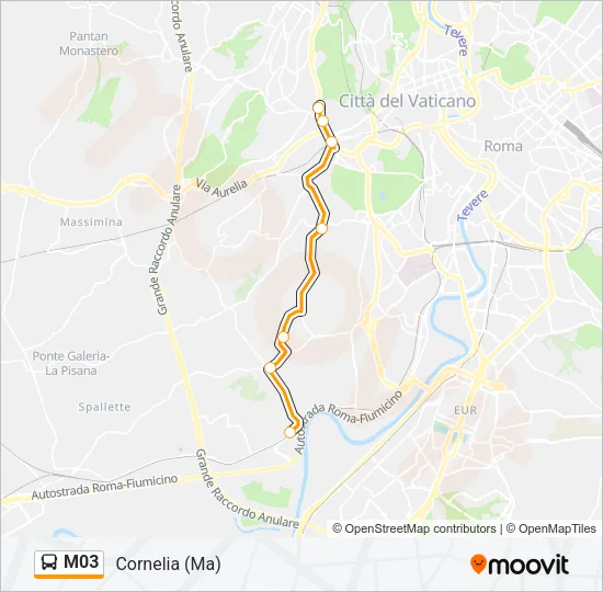 M03 Bus Line Map