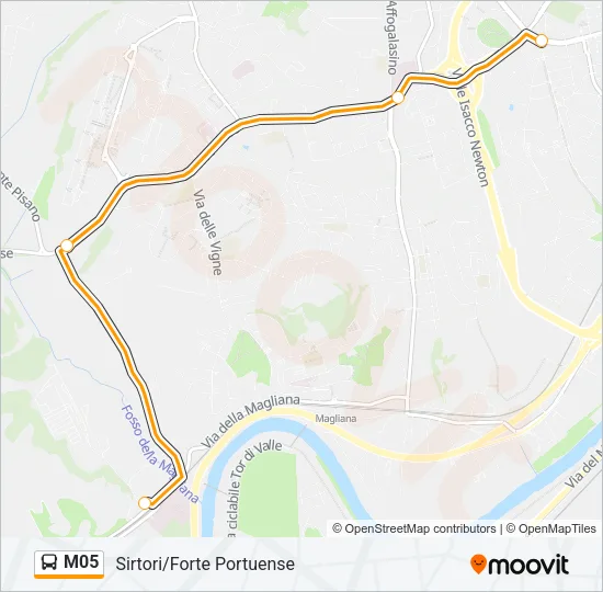 M05 Bus Line Map