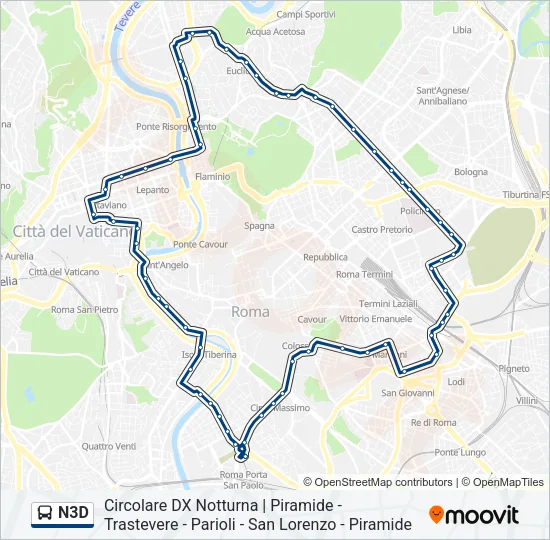 N3D Bus Line Map