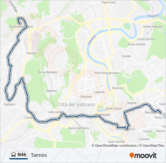 n46 Route: Schedules, Stops & Maps - Termini (Updated)