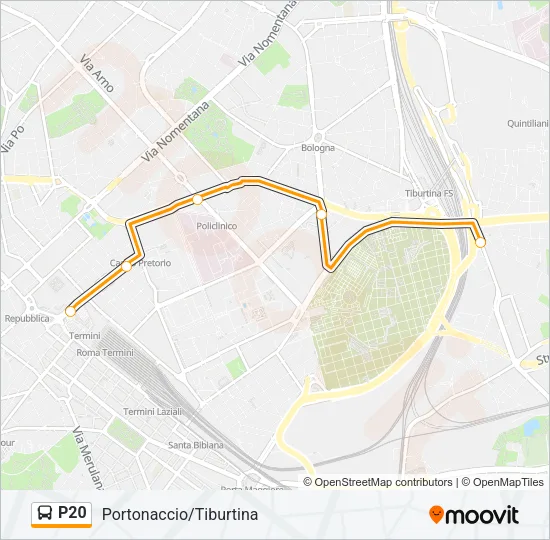 P20 Bus Line Map