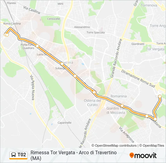 T02 Bus Line Map