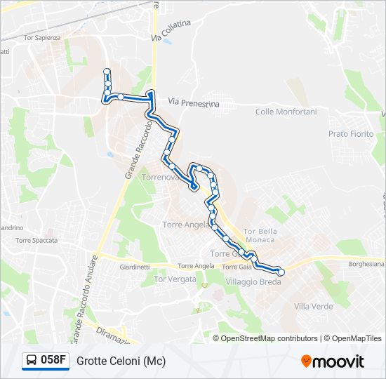 058F bus Line Map