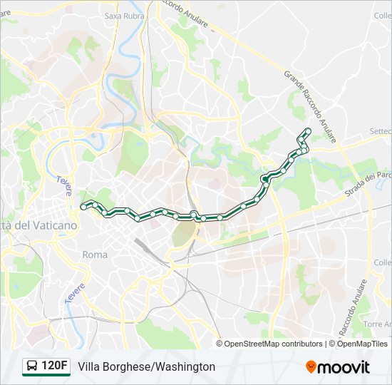 Percorso linea bus 120F