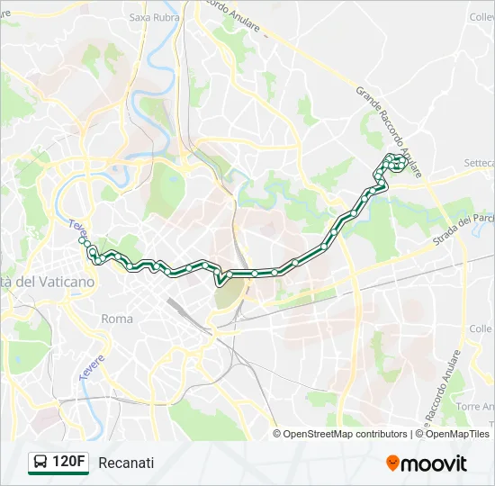 120F Bus Line Map