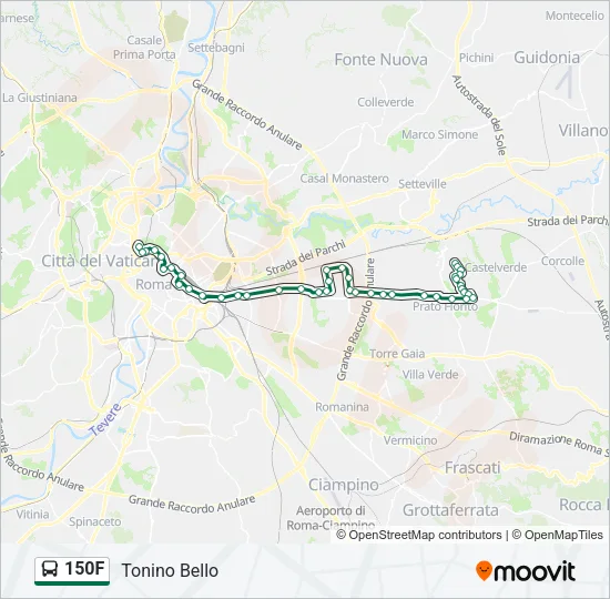 150F Bus Line Map