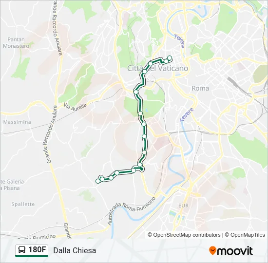 180F Bus Line Map