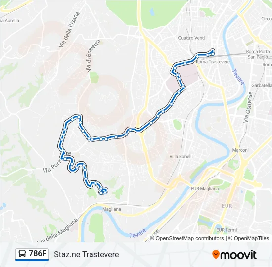 786F Bus Line Map