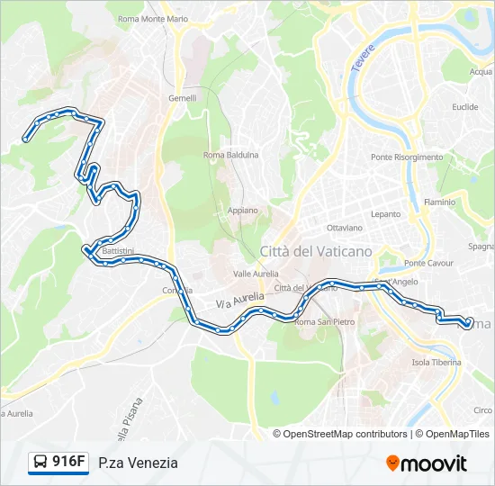 916F Bus Line Map
