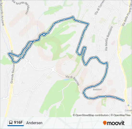 916F Bus Line Map