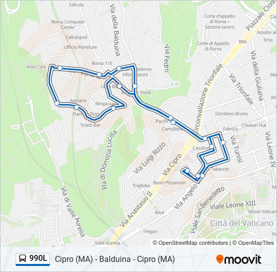 Frick Park Trail Map Pdf 990L Route: Schedules, Stops & Maps - Staz.ne Metro Cipro (Updated)