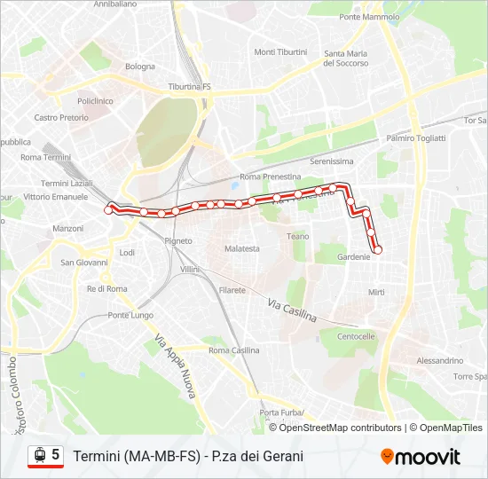 5 Light Rail Line Map