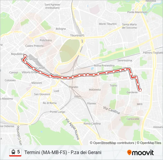 5 Light Rail Line Map