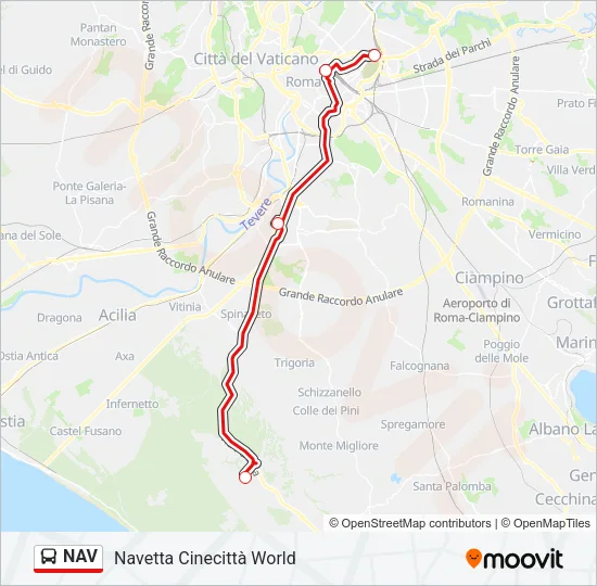 NAV Bus Line Map
