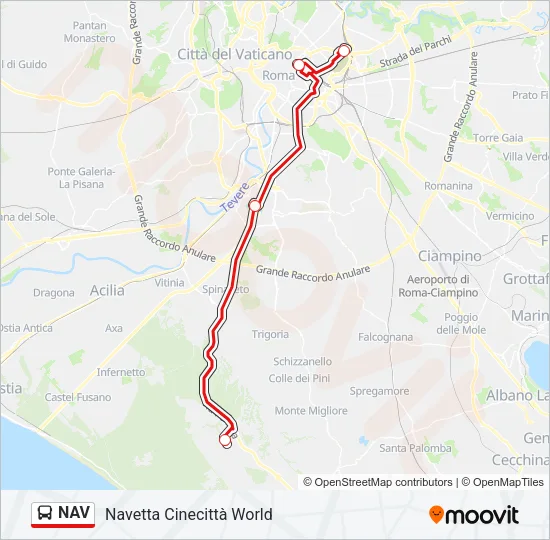 NAV Bus Line Map