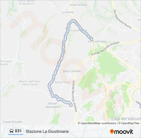 031 Bus Line Map