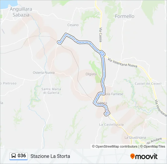 036 Bus Line Map