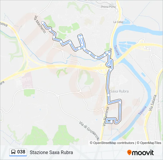 038 Bus Line Map