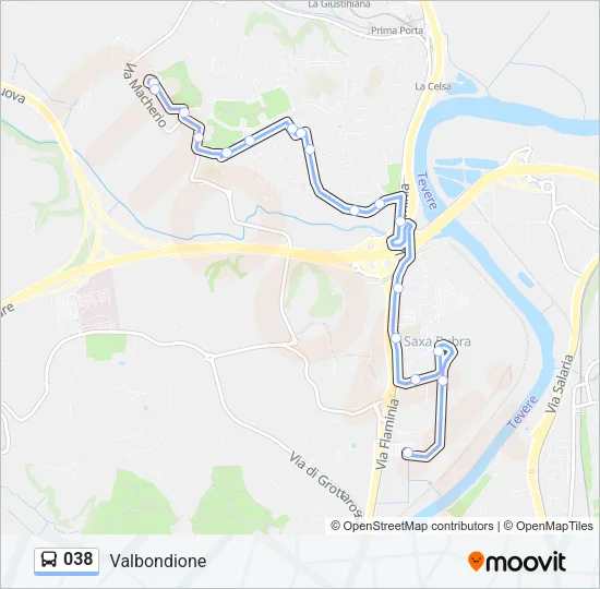 038 Bus Line Map