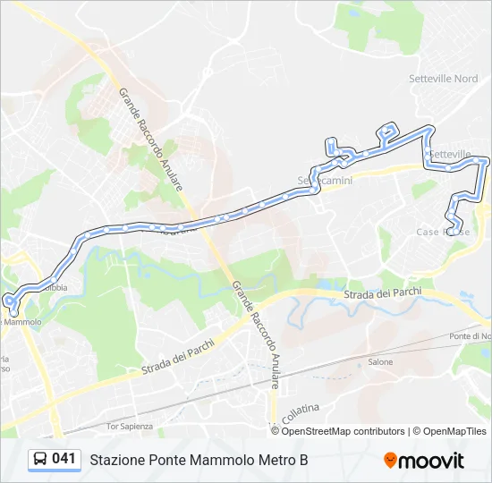 041 Bus Line Map