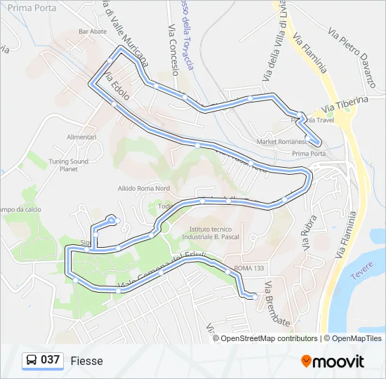 037 Bus Line Map