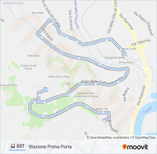 037 Bus Line Map
