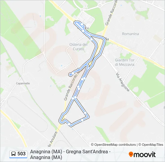 503 Bus Line Map