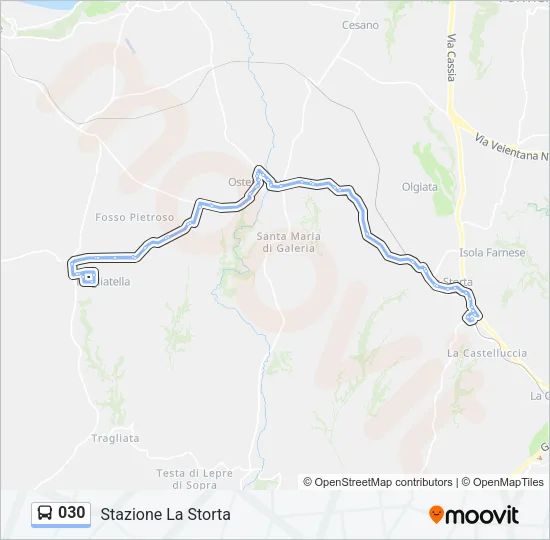 030 Bus Line Map
