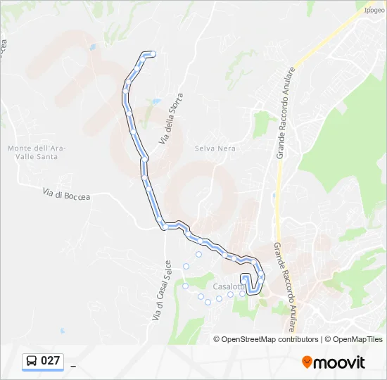 Percorso linea bus 027