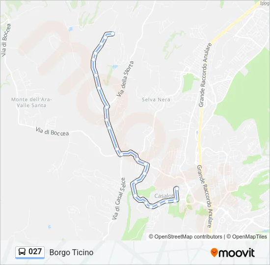 027 Bus Line Map