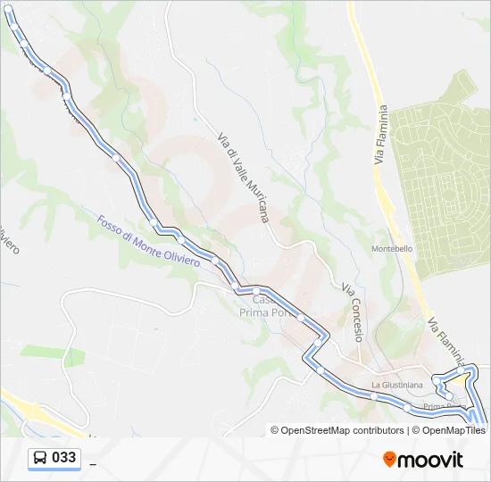 033 Bus Line Map