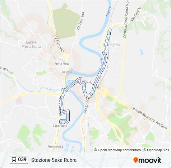 039 Bus Line Map