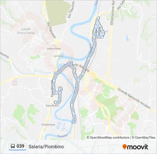 039 Bus Line Map