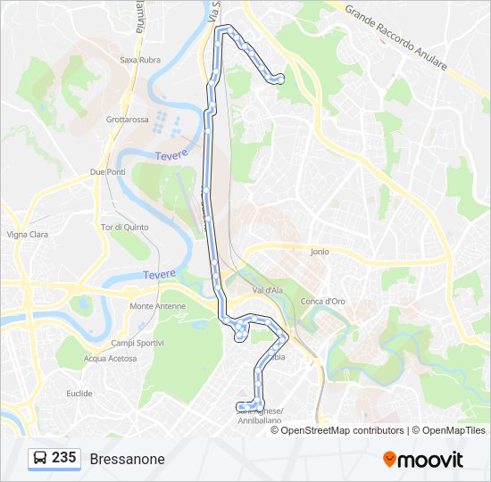 235 Bus Line Map
