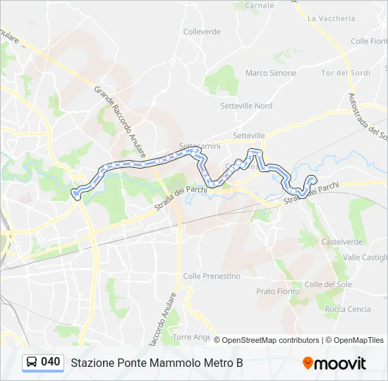 040 Bus Line Map
