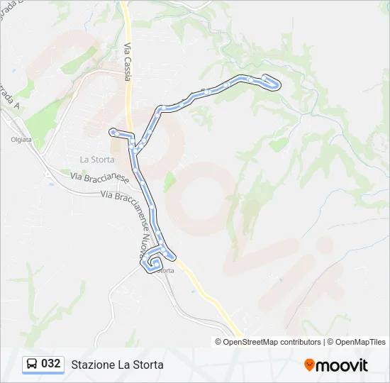 032 Bus Line Map