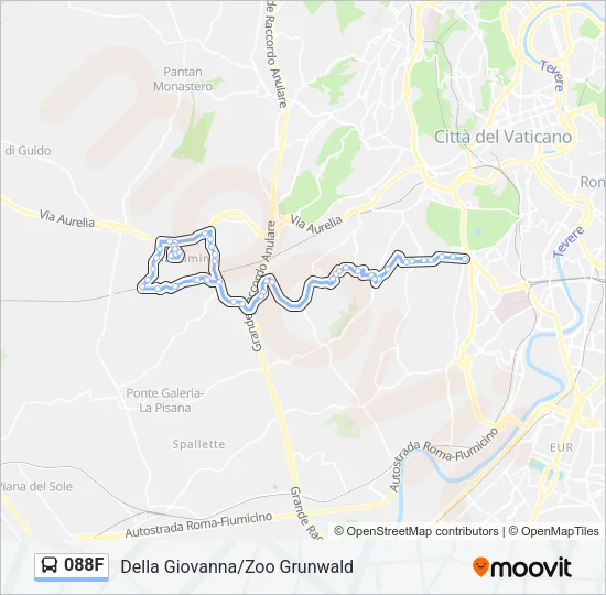 088F Bus Line Map