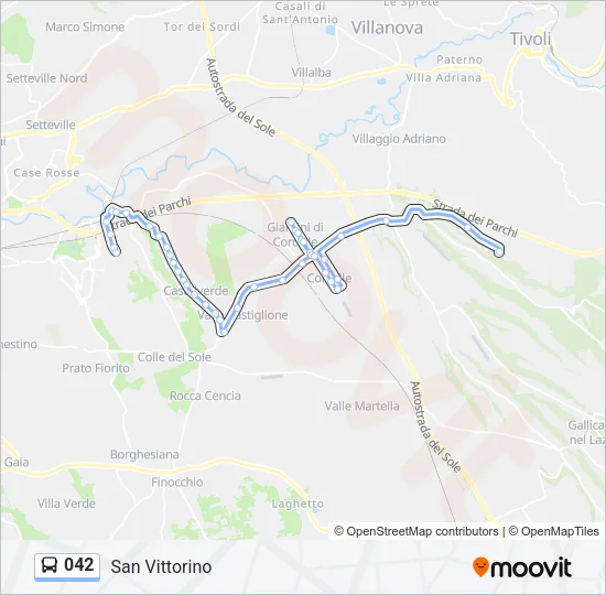 042 Bus Line Map