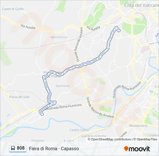 808 Bus Line Map