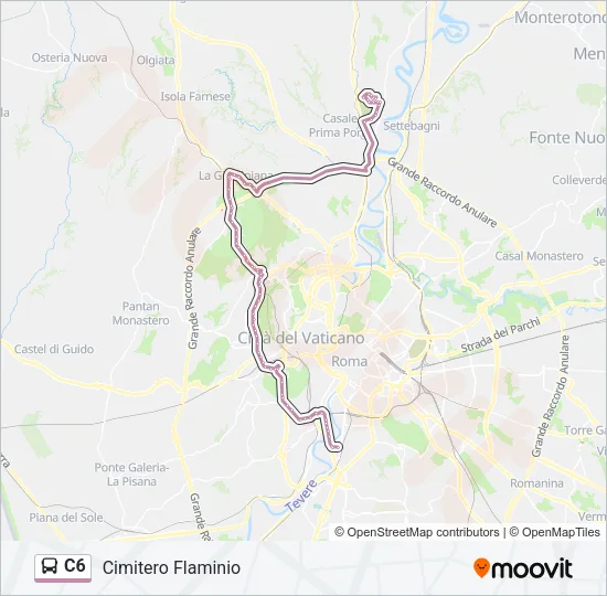 C6 Bus Line Map