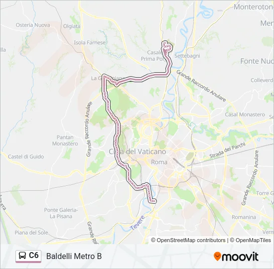 C6 Bus Line Map