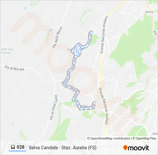 Percorso linea bus 028