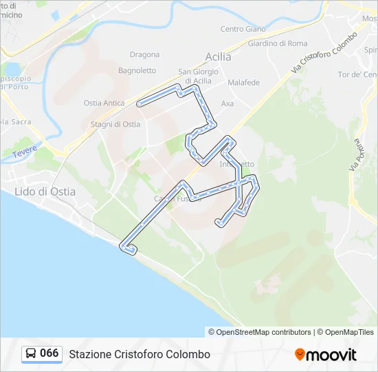 Percorso linea bus 066