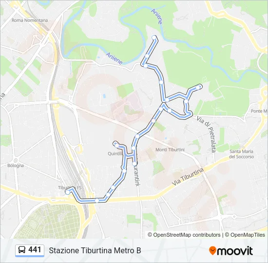 441 Bus Line Map